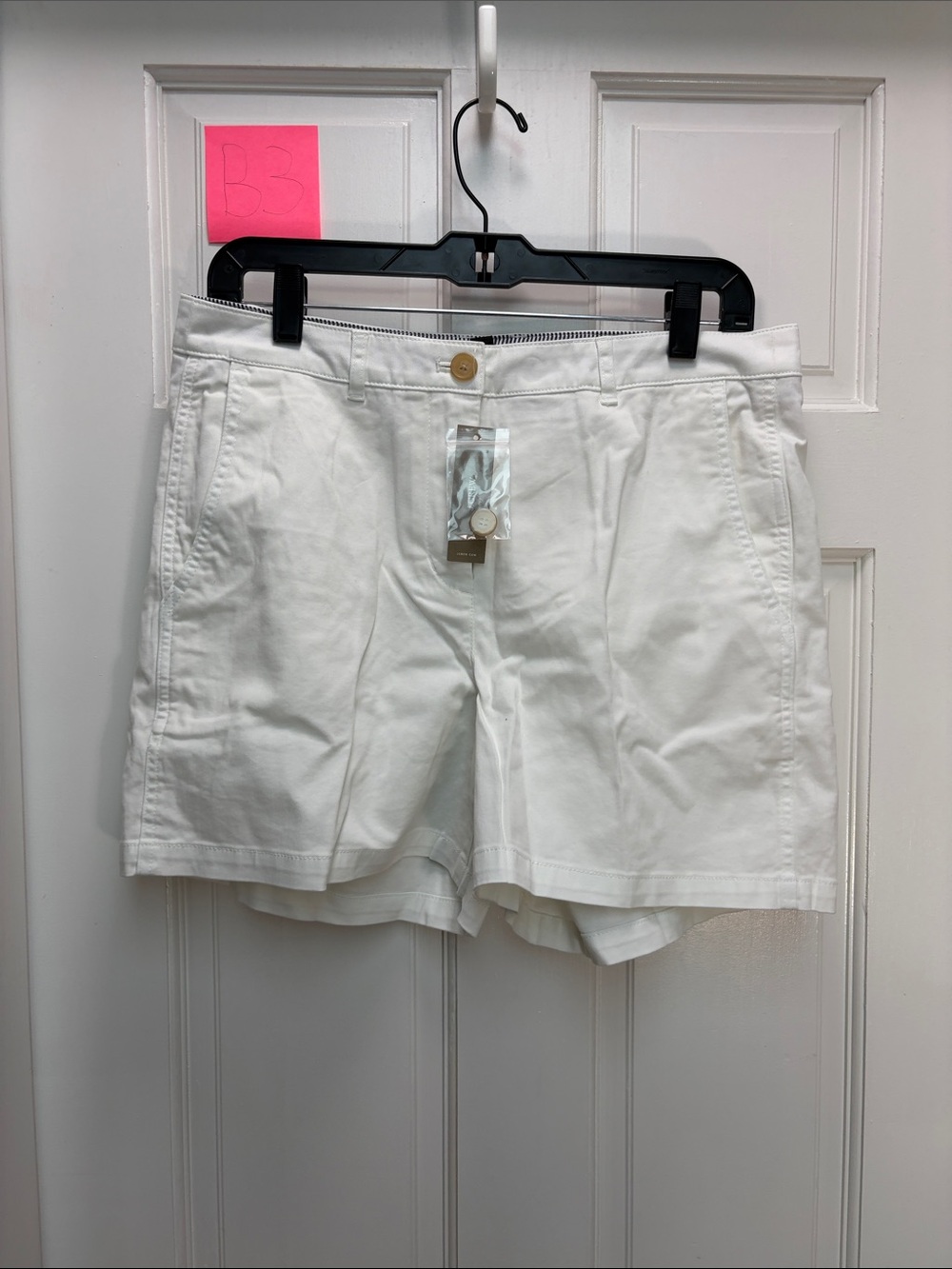 J. Crew White Cotton Blend Bermuda Shorts
